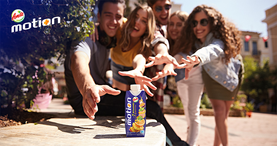 Amita MOTION multivitamínový džus banner 2